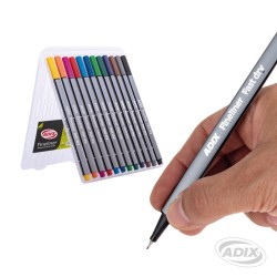 FINELINER 12 COLORES ADIX